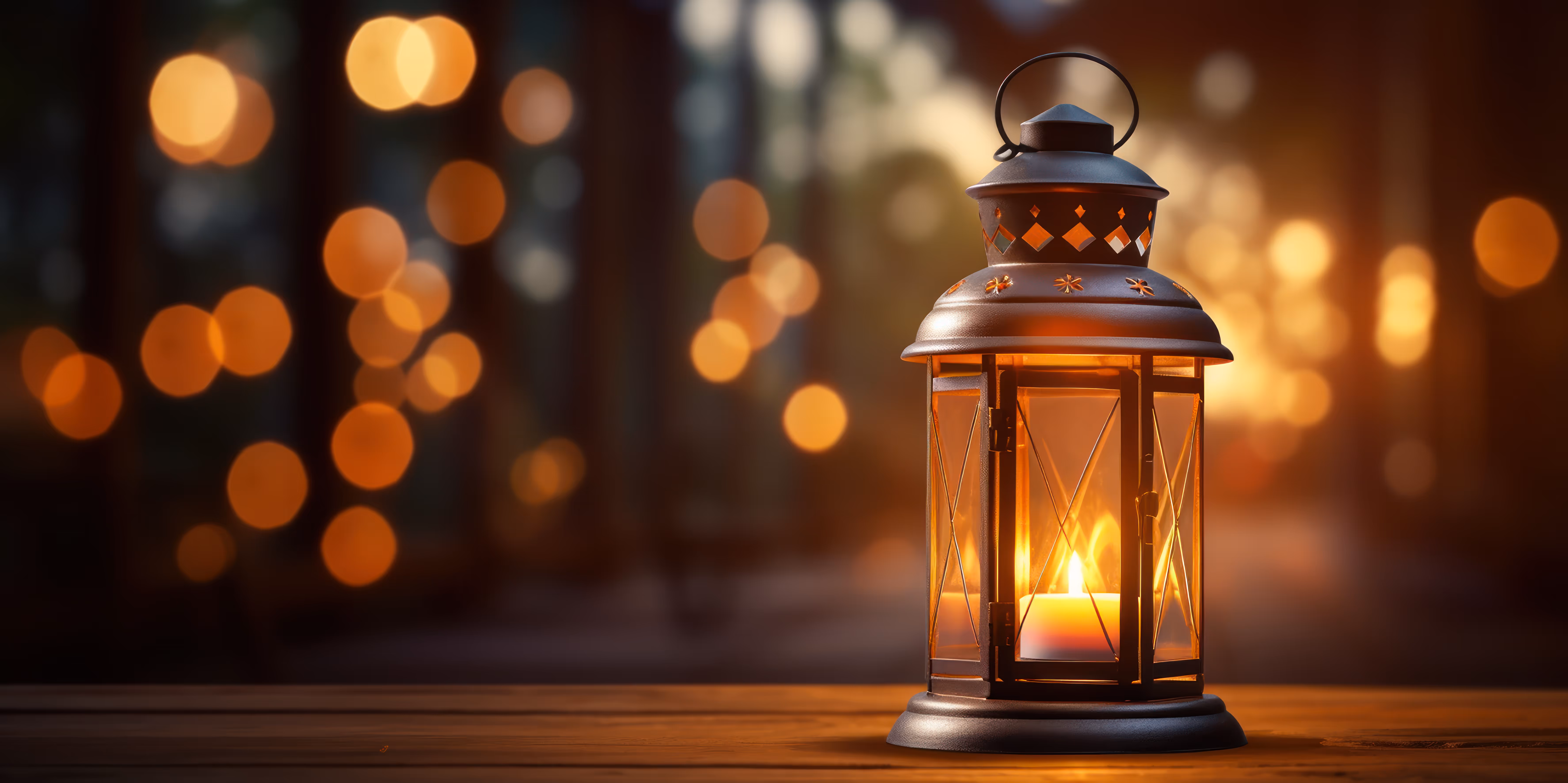 photo lanterne nuit d'hiver